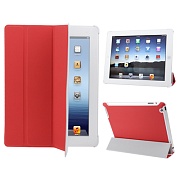 Чехол Smart Cover 4-ех сегментный + защита корпуса для iPad 2,3,New,4 (красный)