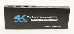 Переключатель HDMI - AVE HDSW 7x1 (7 входов - 1 выход, 4К 60Гц, пульт ДУ)