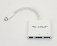Конвертер AVE HDC55  USB 3.1 Type-C  to HDMI + USB 3.0 + Type-C