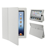 Чехол кожаный для iPad 2,3,New,4 (белый)