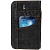 Чехол кожаный "джинсовый" с 3-мя углами установки держателя и кармашками для карт и телефона для Samsung Galaxy Tab 3 (7.0) / P3200 - черный