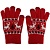 Перчатки для работы с сенсорными экранами в холодную погоду (красные с елочками)