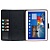 Чехол кожаный c тиснением, и местами для банковских карт для Samsung Galaxy Tab 3 (10.1) / P5200 - черный