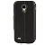 Чехол кожаный c окошком Smart Pocket Caller ID для Samsung Galaxy S IV mini / i9190 - черный