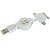 Кабель-рулетка USB - micro USB + 30 pin + 8 pin белый